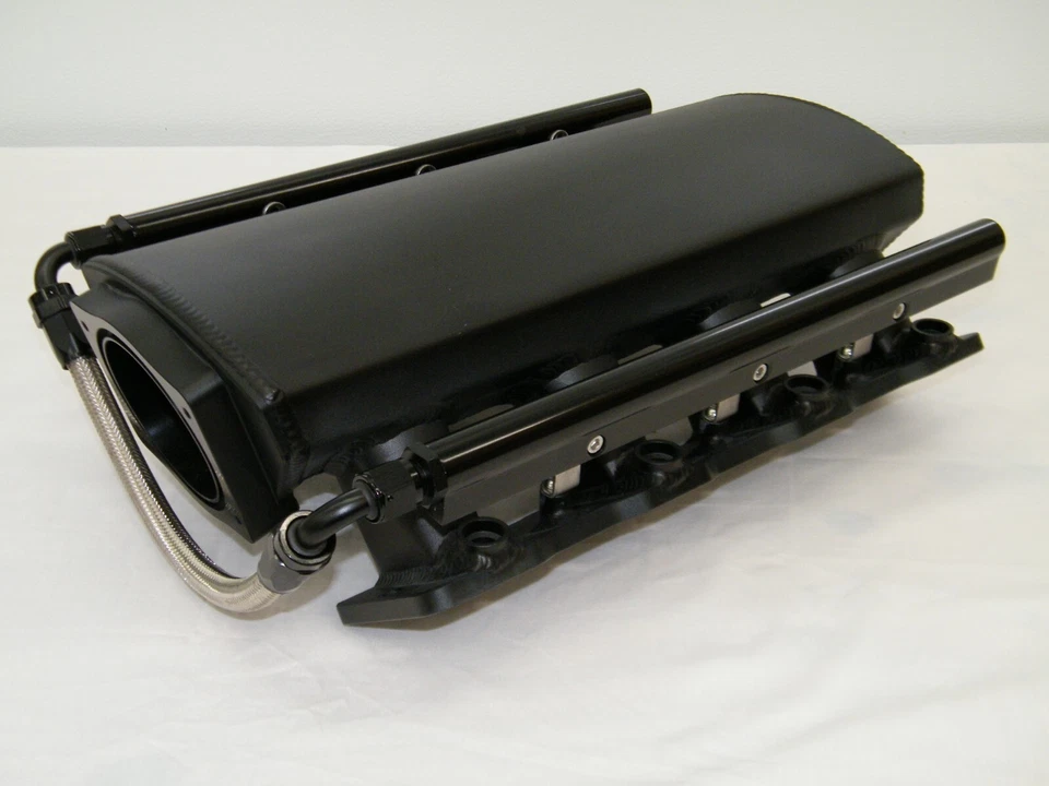 Cuerpo del acelerador de inyección de combustible de bajo perfil de admisión de aluminio fabricado LS3 102 mm Foto 3 de 4