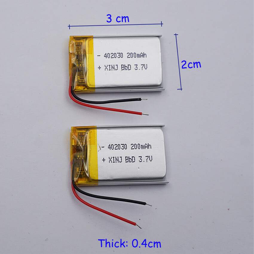 Batterie Rechargeable Au Lithium Polymère 103450, 3.7V, 2000mAh, Jst PH 2.0mm, Prise 2 Broches