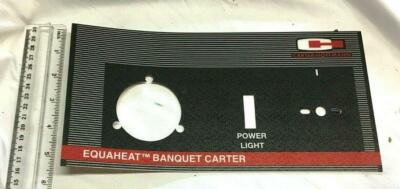 Carter Hoffmann Equaheat Banquet Carter Front Panel Overlay For BB160 New 