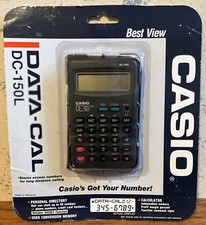Vintage Working Casio Data-Cal DC-150L Directory Calculator NEW w CASE FREE SHIP