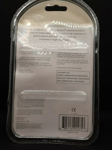 iPad iPhone iPod Home Charger Bytech New In Box - Image 2 of 2