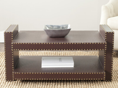 SAFAVIEH Garson Accent Table | Brown / Crocodile |