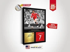 Cristiano Ronaldo Soccer Art Print Poster Framed Canvas Wall Art Decor Man Cave