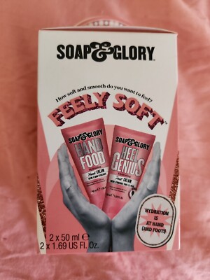 New Soap & Glory Feely Soft Hydrating Hand and Foot Cream Gift Set+ships free 