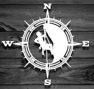 COMPASS ROCK CLIMBING Vinyl Decal for Jeep Car Truck Bumper Wall Window