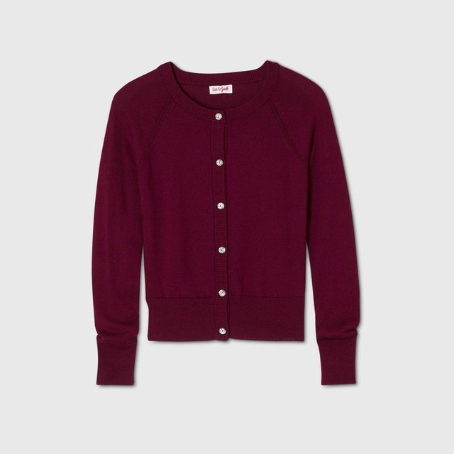burgundy cardigan womens