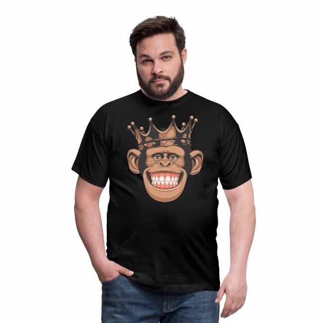 Affe mit Krone Männer T-Shirt Affe mit Krone Männer T-Shirt