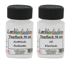 Autolack SET Tupflack für KIA 1D Clear White | 2 x 50 ml Lackstift Farbstift Kla