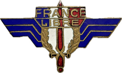 Abzeichen FREIES FRANKREICH, (Mücke), HERSTELLUNG (LONDON), registriert L 192