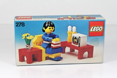 New Lego Set 278, Television Room, Vintage 1978