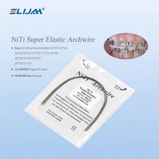 Dental Orthodontic Arch Wire Super Elastic Niti Round Rectangular Natural Form