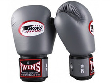 Guantoni da boxe Twins Special grigi 14 oz boxe kickboxing Muay Thai nuovi