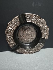 5 Inch Metal Ashtray Texas Lonestar State Made In USA