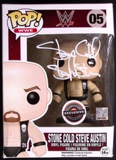 Stone Cold Steve Austin Signed WWE Funko Pop #05 Vinyl Action Figure BAS COA 5 4