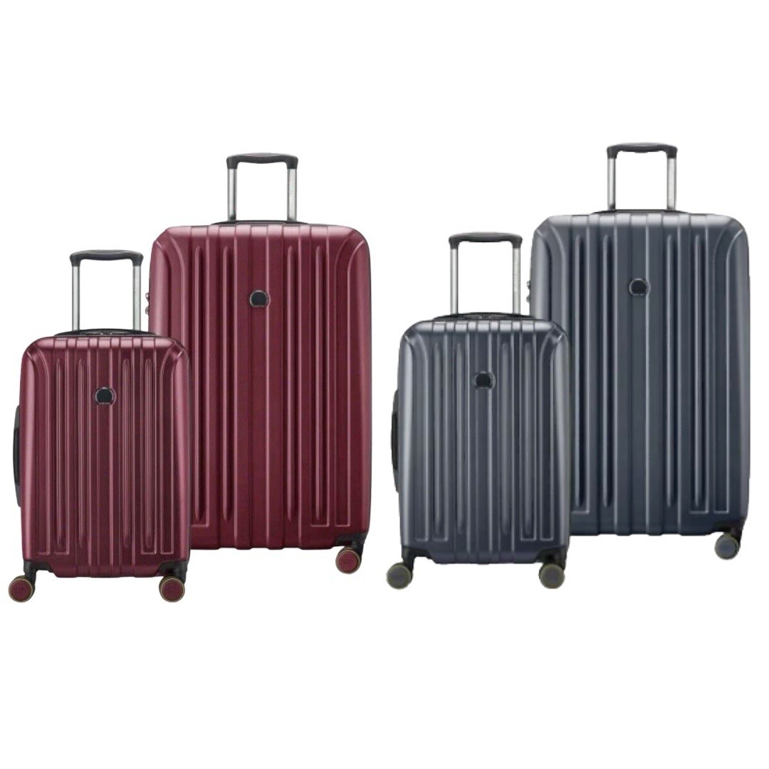 Delsey Paris Accelerate 2-Piece 30" & 22" Carry-On Hardside&comma; Luggage Set Red&sol;gry