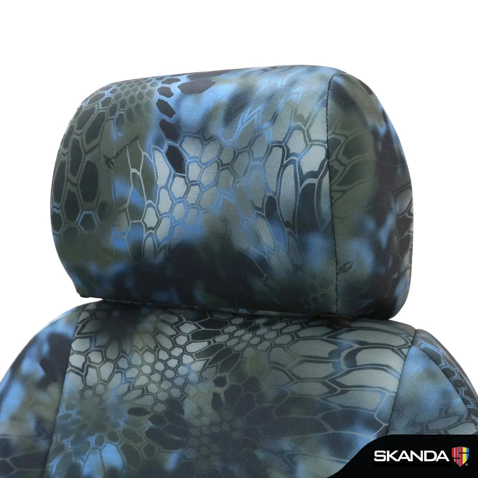 For Audi R8 12-15 Kryptek Neosupreme 1st Row Camo Neptune Custom Seat Covers - Image 2 of 4
