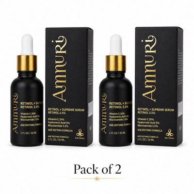 Ammuri Retinol Supreme 2.5% Face Serum Pack of 2 Wrinkles Dark Spots UK