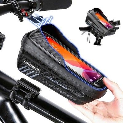 Fahrrad Rahmentasche Wasserdicht Fahrrad Handyhalter mit Schnellverschluss,