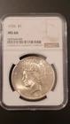 1926-P Peace Dollar NGC MS66.    Superb Eye Appeal