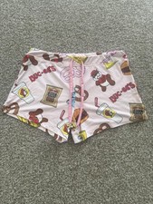 Buc-ee's Shorts Youth Large 14-16 Pink Snack Print Sweat Lounge Drawstring