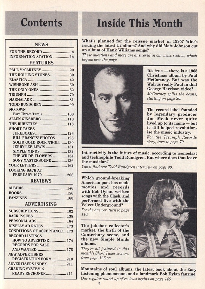 RECORD COLLECTOR Feb 1995 No 186 McCartney Rolling Stones Only Ones ...