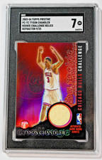 2003 Topps Pristine Rookie Game Worn Relics Tyson Chandler Refractor /25 SGC 7