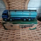 VINTAGE DINKY SUPERTOYS FODEN 14 TON TANKER No.504 TWO TONE BLUE ORIGINAL BOX