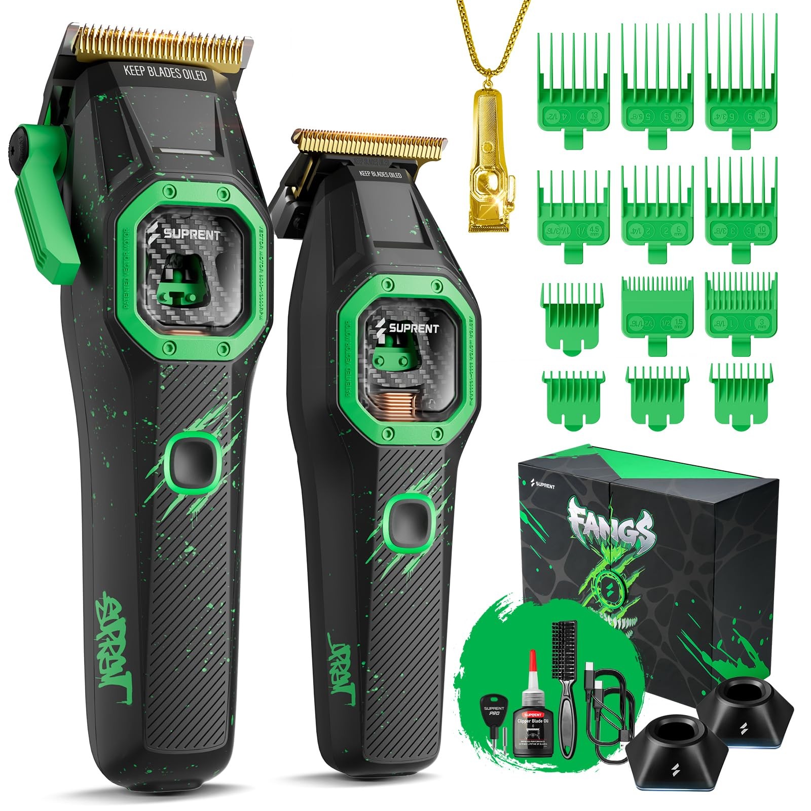 SUPRENT Fangs Professional Barber Clippers - clipper trimmer