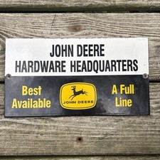 John Deere Vintage Equipment Metal Sign Hardware Headquarters