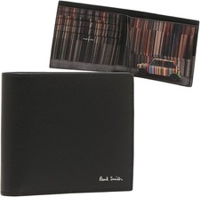 [Paul Smith] Bi-fold wallet Mini Cooper Stripe Wall Black M1A4833 NMISTR 79 
