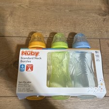 Nûby Non Drip 10 oz Standard Neck Bottles  3 count Brand New