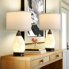 Serteaw 22''Touch Control Table Lamps Set of 2,Stepless Dimmable Bedside Lamp...