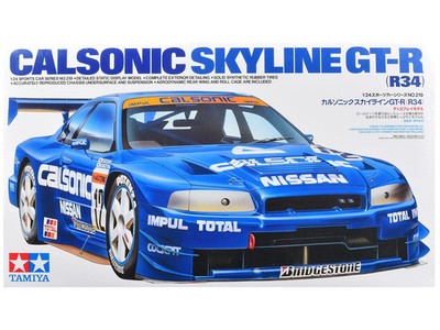 Model Kit Nissan Skyline GT-R (R34) ''Calsonic'' 1/24 Scale Model by Tamiya