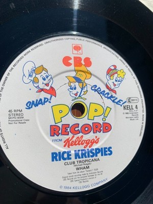 WHAM CLUB TROPICANA 7'' VINYL SINGLE UK KELLOGG'S PROMO 1984 KELL 4 B/W ROCKIT