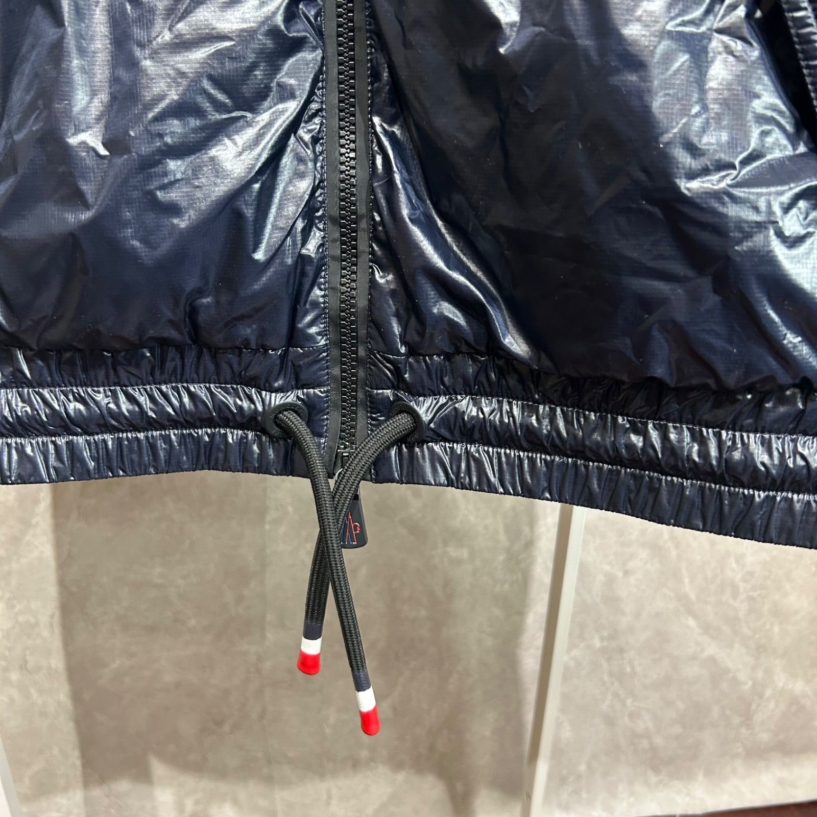 with tag MONCLER Down Nylon Parka Navy S thumbnail 5