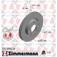 2X Bremsscheibe FüR KIA PRO ED 1.4 1.6 2.0 08 Bis 13 Zimmermann D4EA Teil