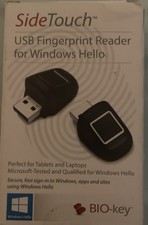 BIO-Key SideTouch Compact Fingerprint Qualified by Microsoft for Windows Hello