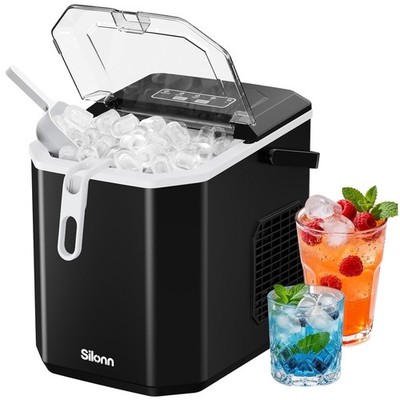 Portable Ice Maker Machine, 26 lbs/Day, Self-Cleaning