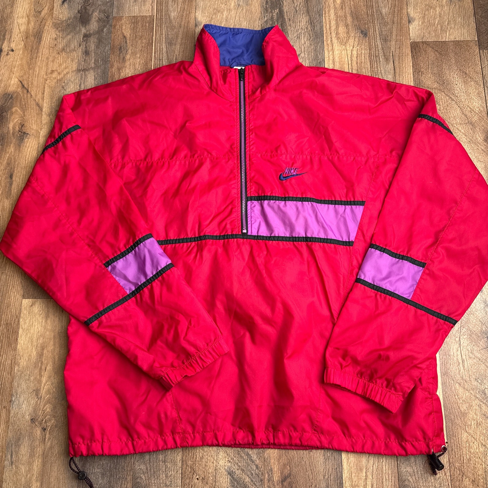 SACAI X NIKE Giacca Nike vintage anni 90 uomo grande rosso colorblock allenamento atletico fitness 6515