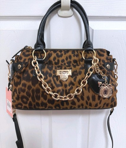 NWT Juicy Couture Fashionable Juicy  Natural Leopard Satchel Crossbody Handbag 
