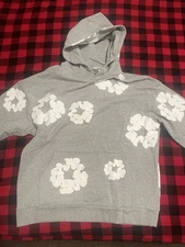 Denim Tears Gray Cotton Wreath Hoodie BRAND NEW Size XL