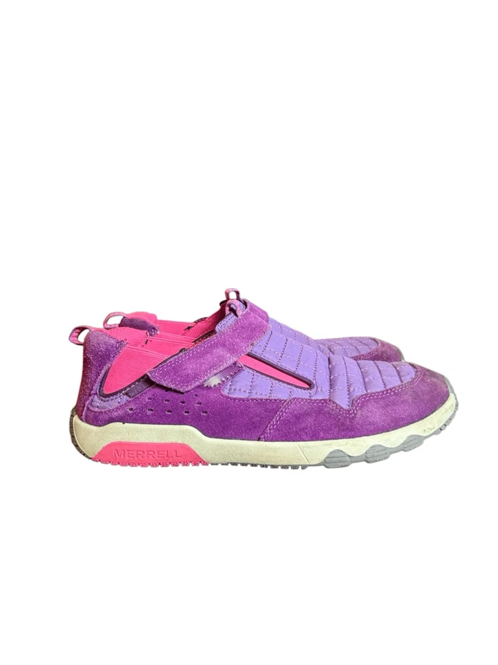 Zapato Merrell Free Roam Hut Mocs Niños Niñas Talla 7 M Rosa Púrpura Foto 2 de 4