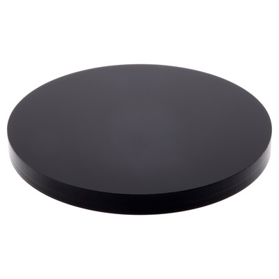 Plymor Black Acrylic Round Standard-Edge Display Base, 4'' W x 4'' D x 0.375'' H