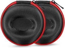 Pack of 2 Zipper Travel Watch Cases Single Watch Storage Boxes for Wristwatches 