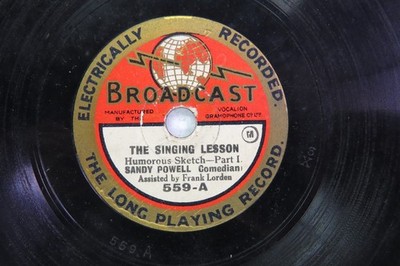 Sandy Powell - BROADCAST 559 - The Singing Lesson Part 1 & 2 - 8 Inch Disc