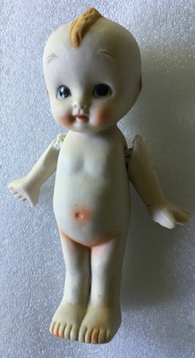 Vintage bisque 5  Jointed Arms Frozen Legs Kewpie Doll Japan Molded Cute