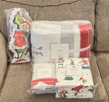 Pottery Barn Teen Dr Seuss The Grinch Twin Quilt Sham Max Flan Sheet Set, Pillow
