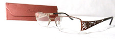 Sophia Loren M237 Eyeglass frame 52-17-135 Brown half rim zyloware metal eyewear