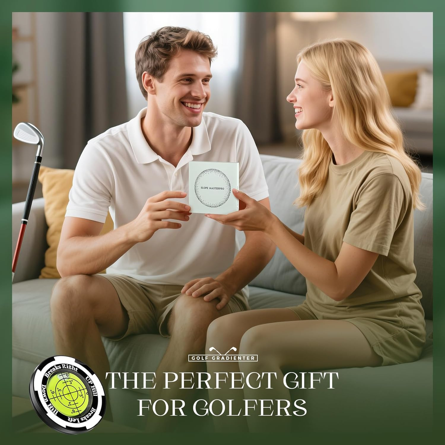 Golf Ball Marker with Bubble Level for Putting Green &ndash; Golf Accessories for Men,