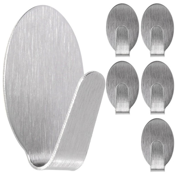 Haken Selbstklebend Stahl 1,8X2,5 Cm 6Er Set Wandhaken Klebehaken Ohne Bohren-image